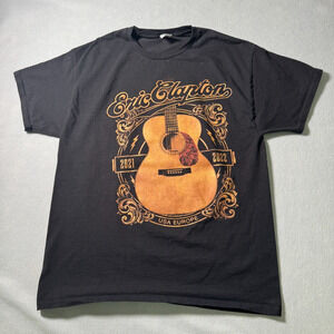 Eric Clapton 2021 2022 USA Europe Tour T-Shirt Size Large